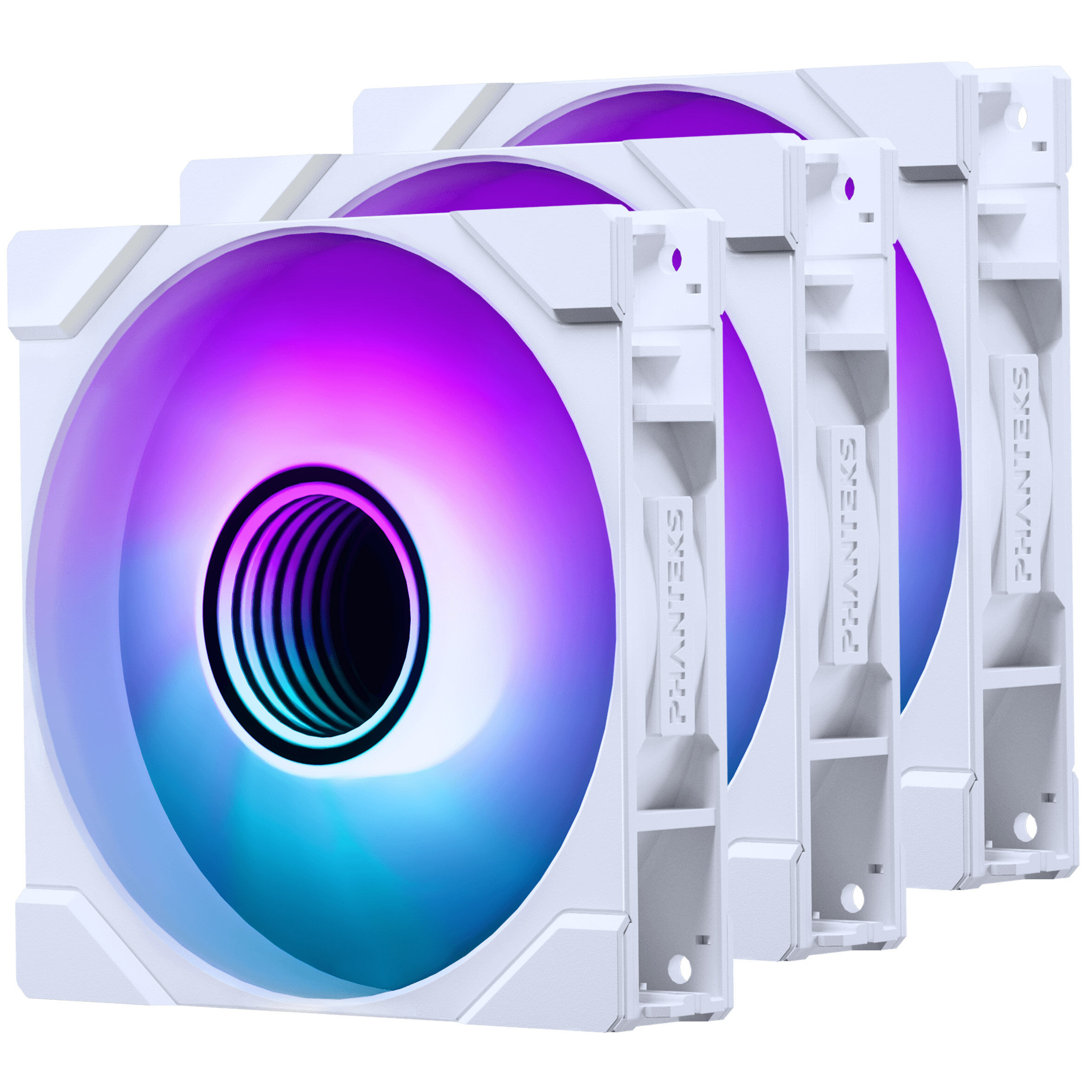 PHANTEKS M25 Gen2 PWM D-RGB fan, 3-pack - 120mm, white