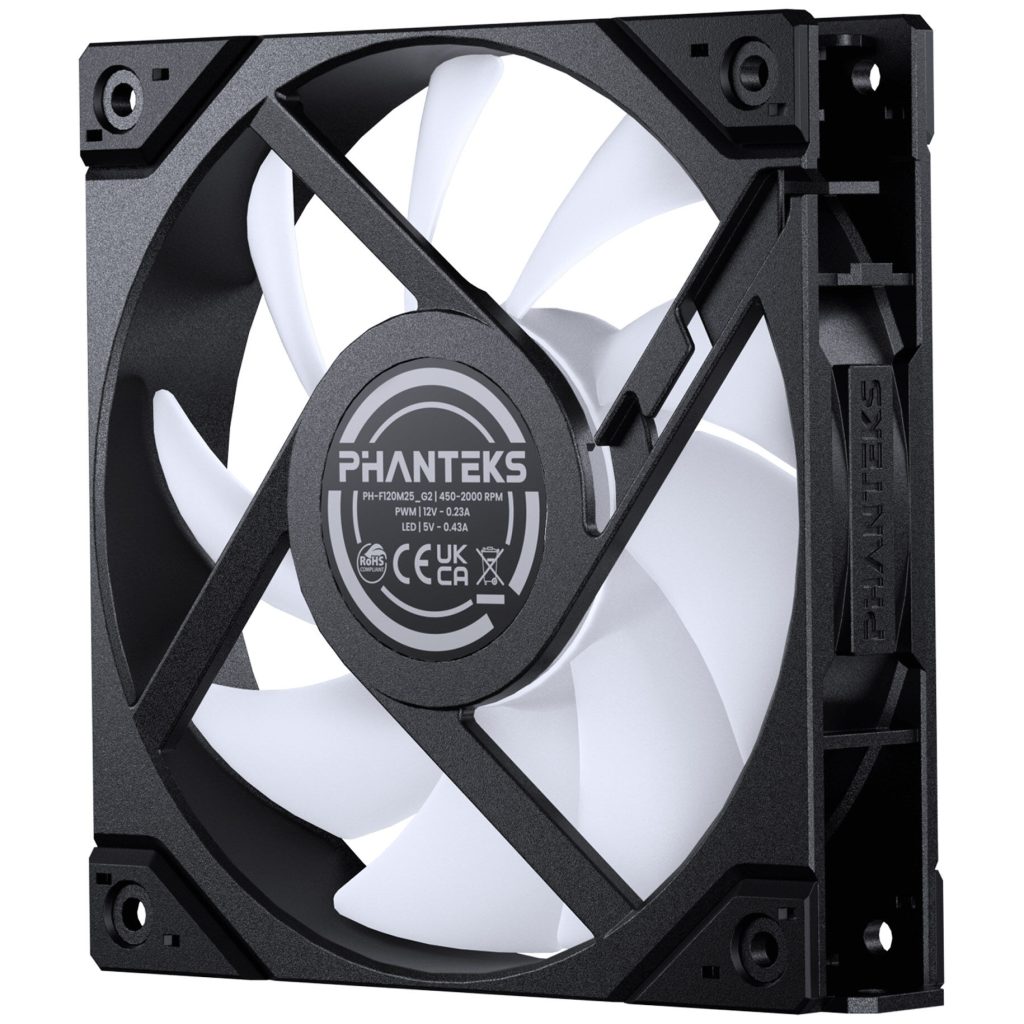 PHANTEKS M25 Gen2 PWM D-RGB fan, 3-pack - Reverse Blade, 120mm, black : image 4