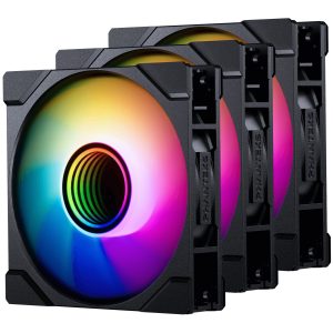 PHANTEKS M25 Gen2 PWM D-RGB fan, 3-pack - Reverse Blade, 120mm, black : image 2