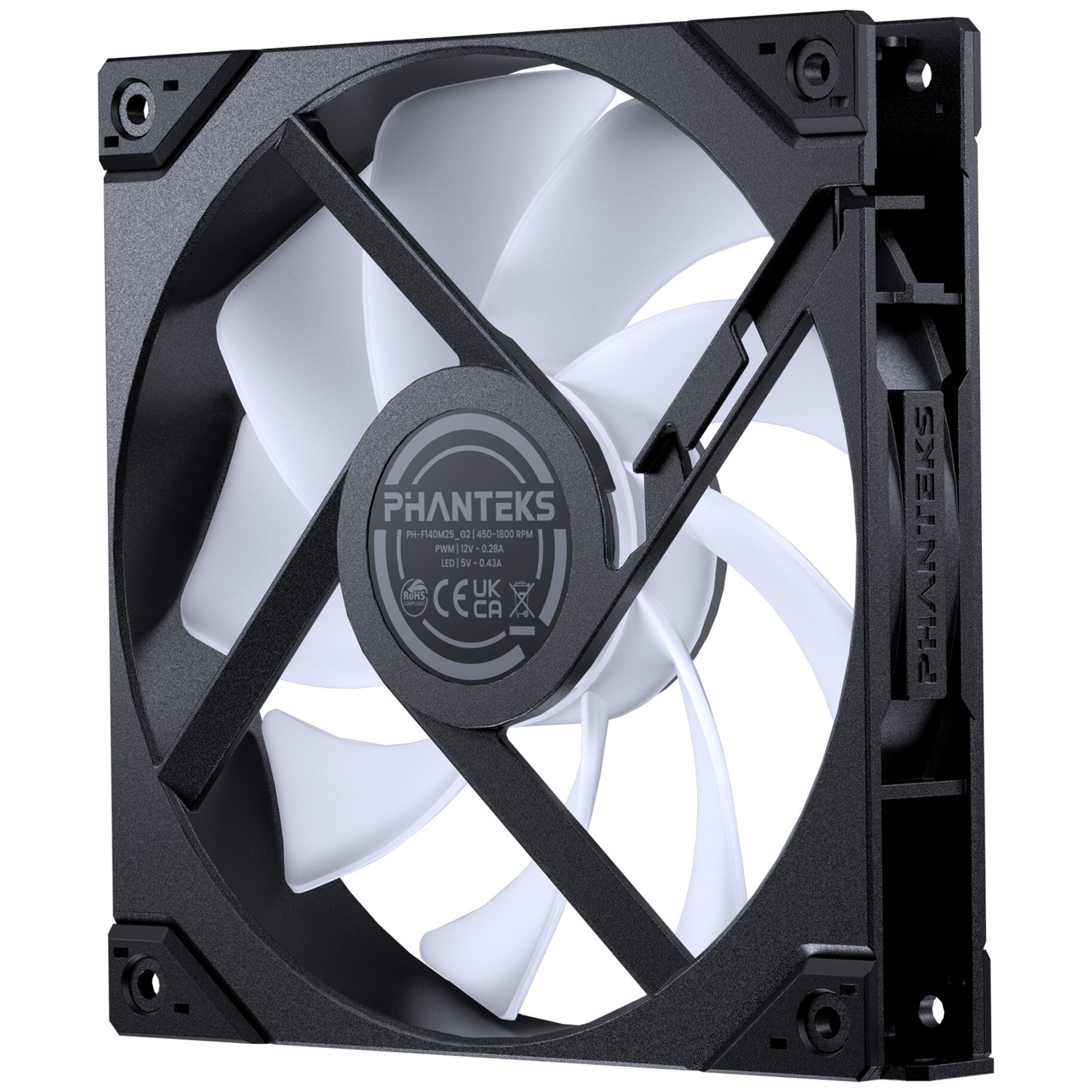 PHANTEKS M25 Gen2 PWM D-RGB fan - 140mm, black