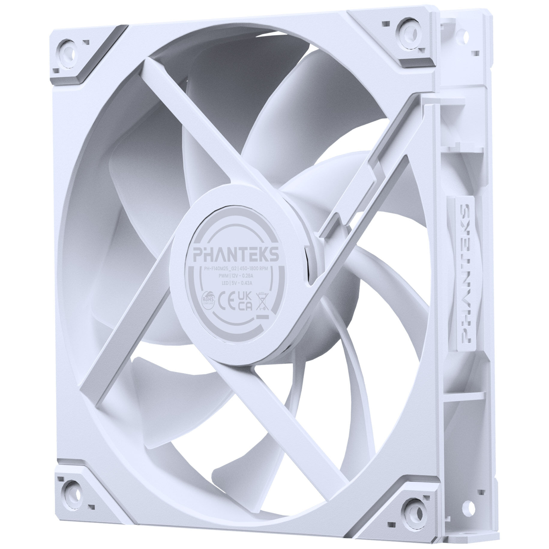 PHANTEKS M25 Gen2 PWM D-RGB fan - 140mm, white