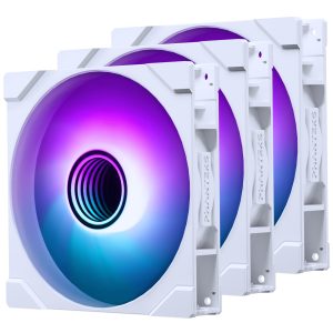 PHANTEKS M25 Gen2 PWM D-RGB fan, 3-pack - 140mm, white