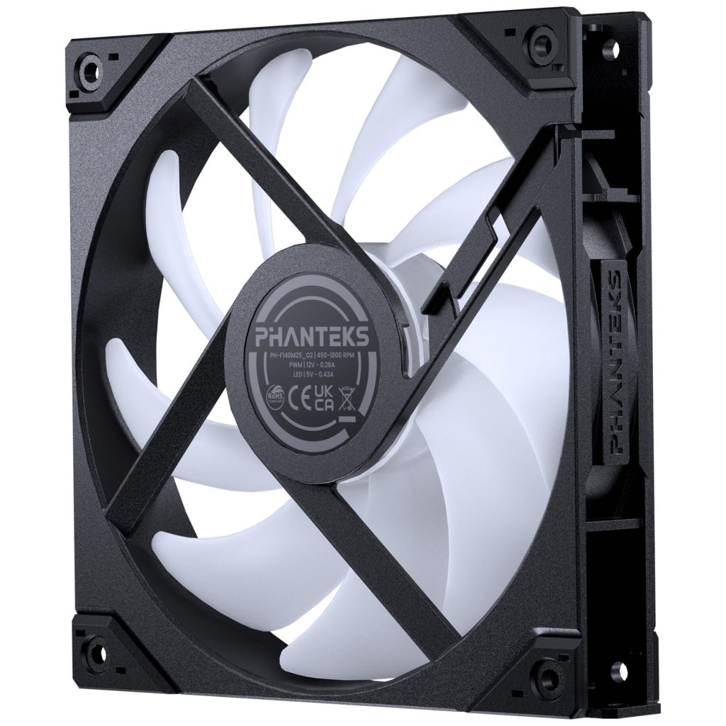 PHANTEKS M25 Gen2 PWM D-RGB Fan 3-Pack - Reverse Blade, 140mm, Black