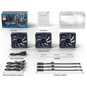 Seasonic MagFlow 1225 PWM fan - 120mm, kit of 3