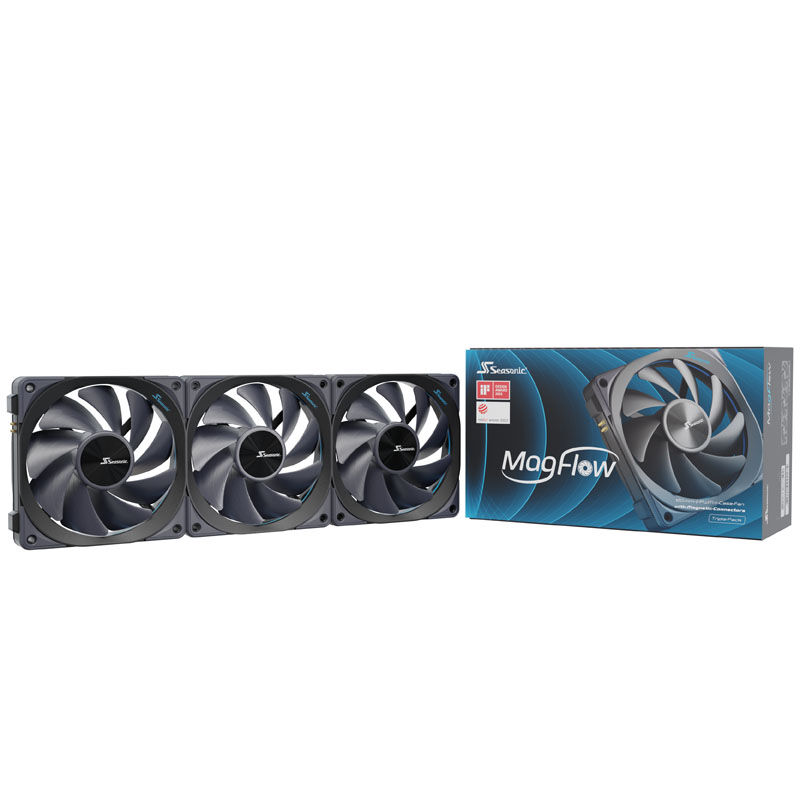 Seasonic MagFlow 1225 PWM fan - 120mm, kit of 3