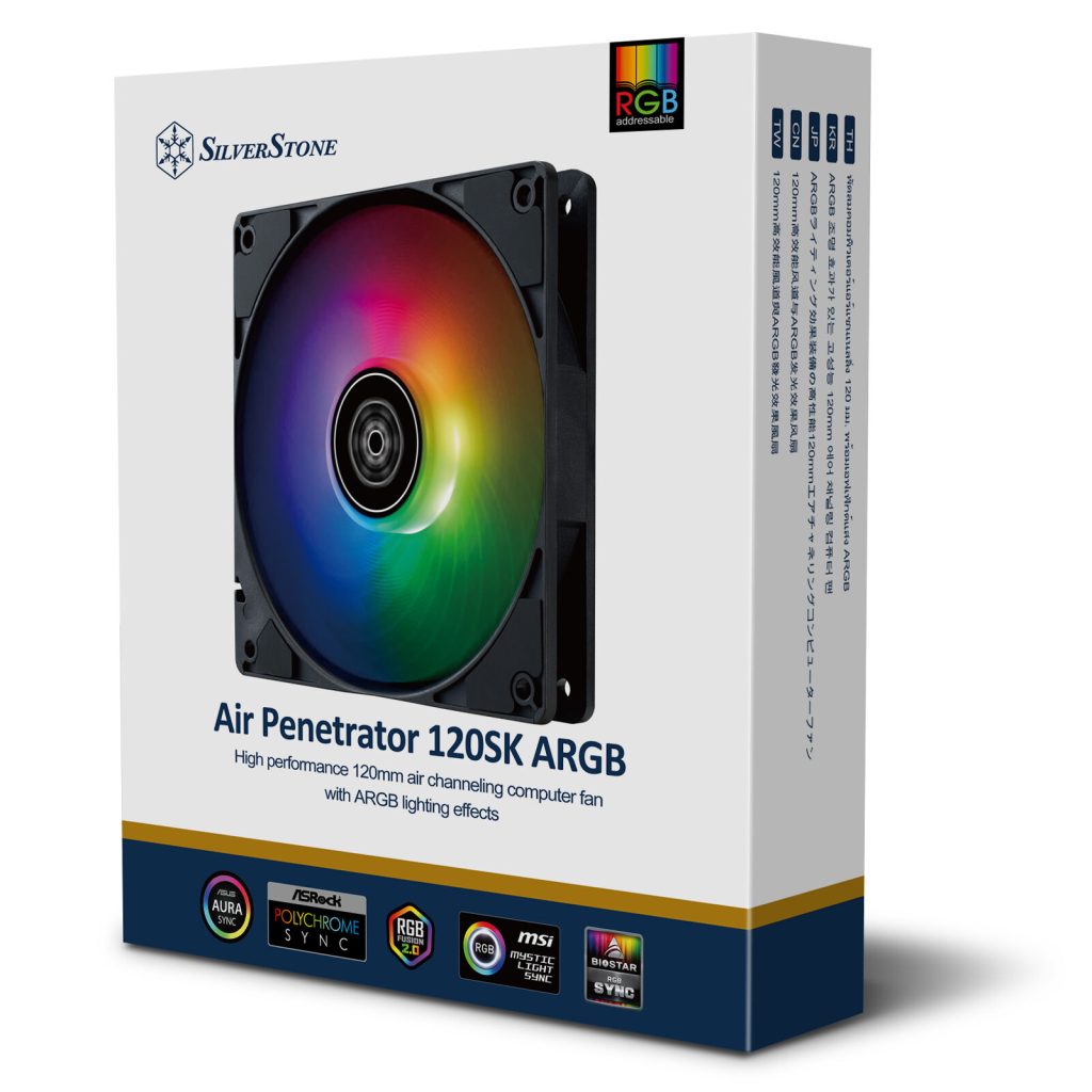 SilverStone Air Penetrator 120SK fan, ARGB - 120mm, black