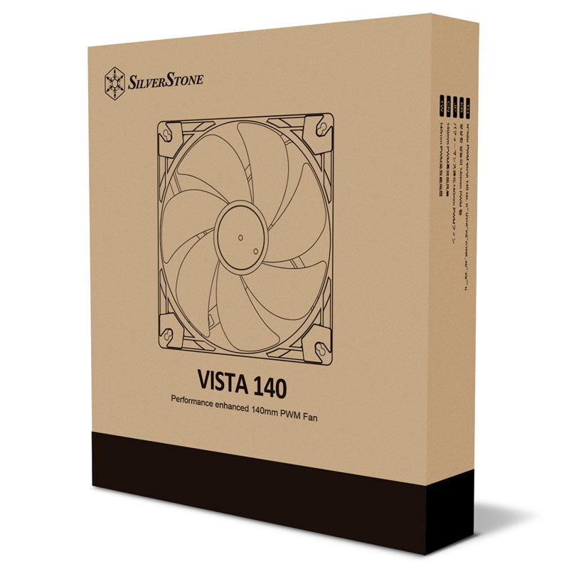 SilverStone VISTA Performance PWM Fan - 140 mm, Black