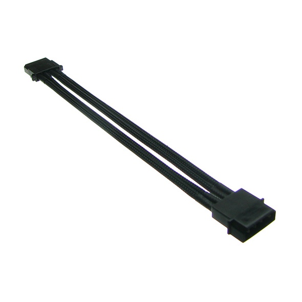 Mod/Smart Kobra SS 4pin Molex extension - Black - 20cm