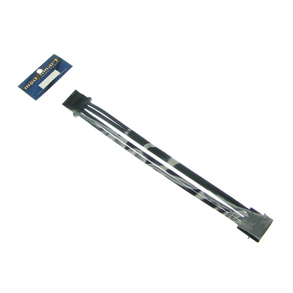 Mod/Smart Kobra SS 4pin Molex extension - Black - 20cm
