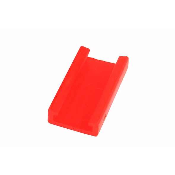 Mod/smart PSU power end cap for looped through cable 90- 4Pin Molex UV-reactive red