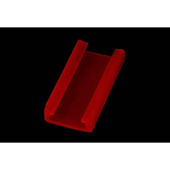 Mod/smart PSU power end cap for looped through cable 90- 4Pin Molex UV-reactive red