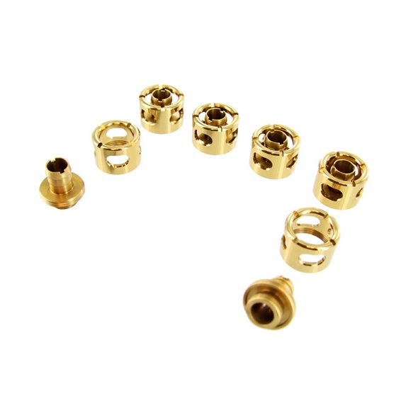 Monsoon 13/10mm (ID 3/8 OD 1/2) Free Center Compression Fitting Six Pack - Gold