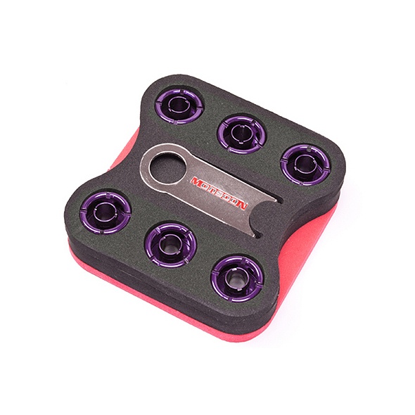 Monsoon 16/10mm (ID 3/8 OD 5/8) Free Center Compression Fitting Six Pack - Purple