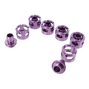 Monsoon 16/10mm (ID 3/8 OD 5/8) Free Center Compression Fitting Six Pack - Purple