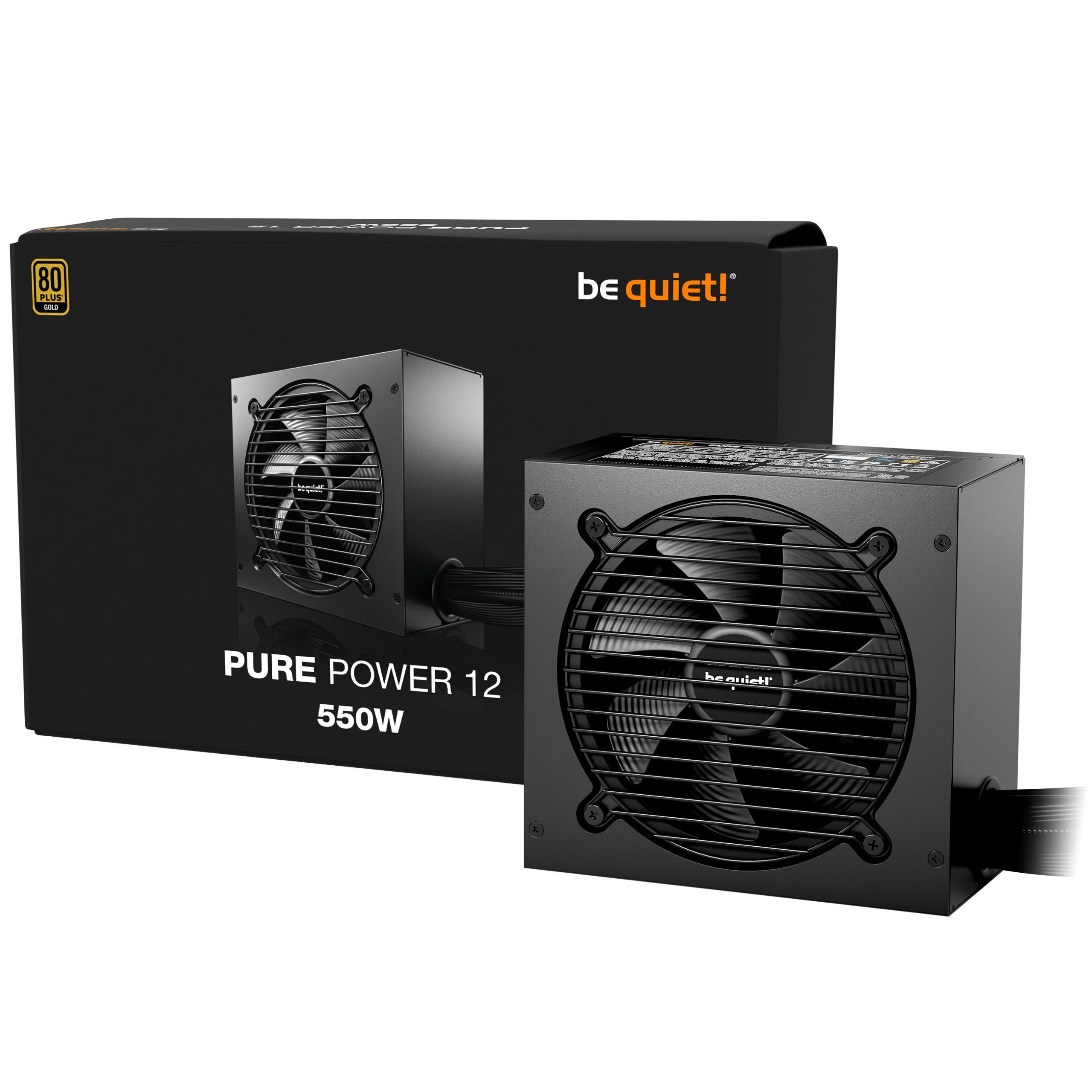be quiet! Pure Power 12 power supply, 80 PLUS Gold, ATX 3.1, PCIe 5.1 - 550 Watts