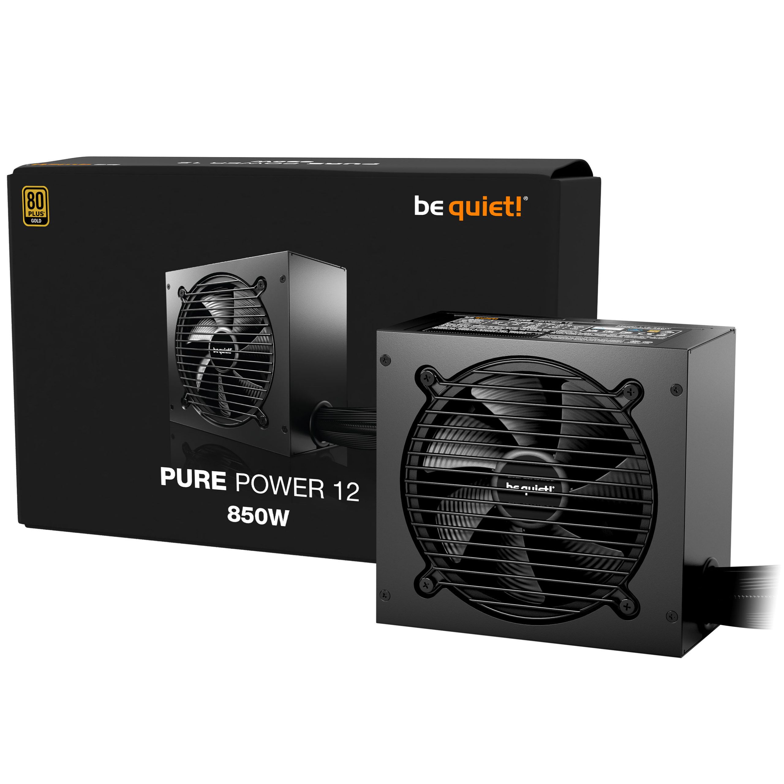 Be quiet! Pure Power 12 power supply, 80 PLUS Gold, ATX 3.1, PCIe 5.1 - 850 watts