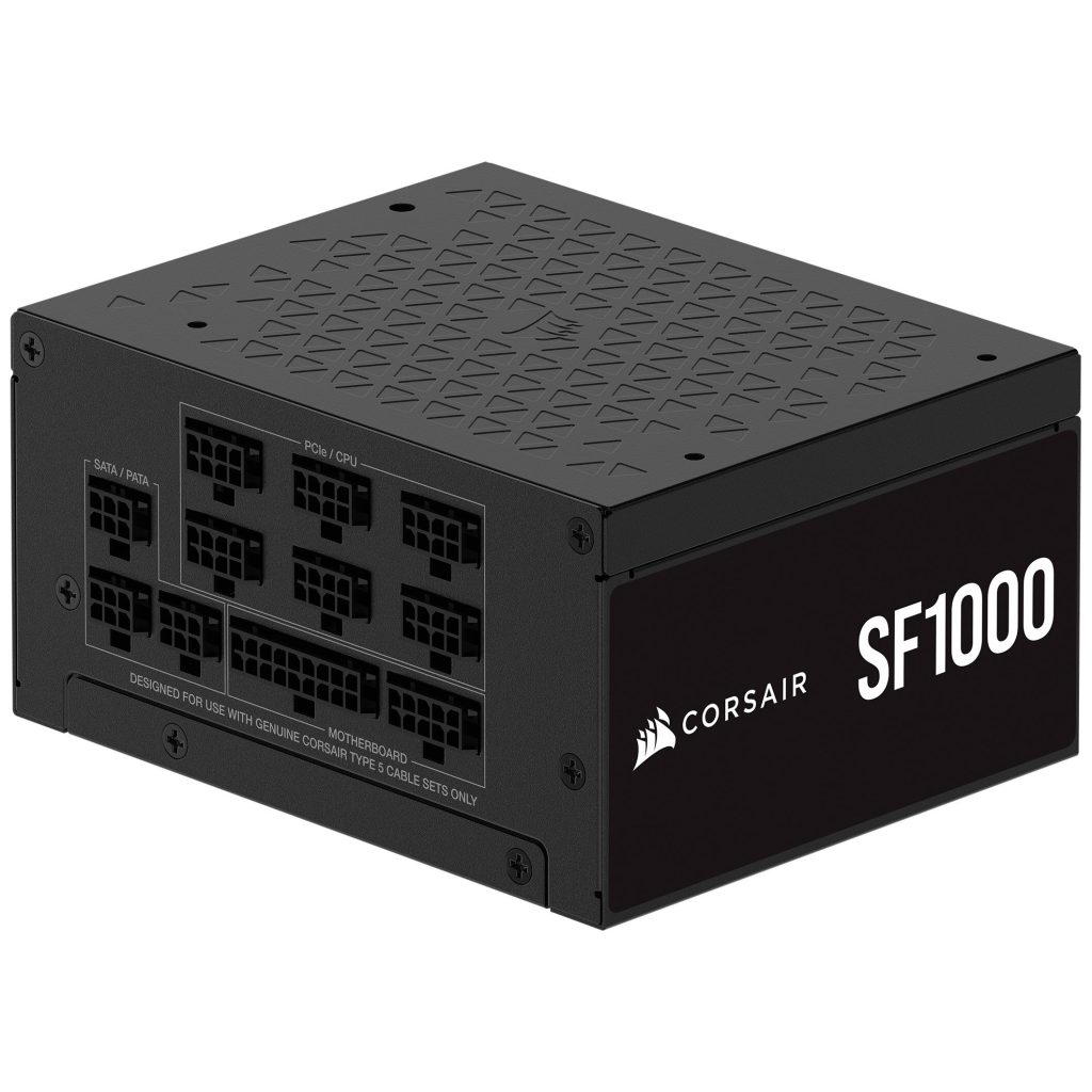 Corsair SF Series SF1000 SFX power supply, 80 PLUS Platinum, ATX 3.1 / PCIe 5.1 - 1,000 Watt, black