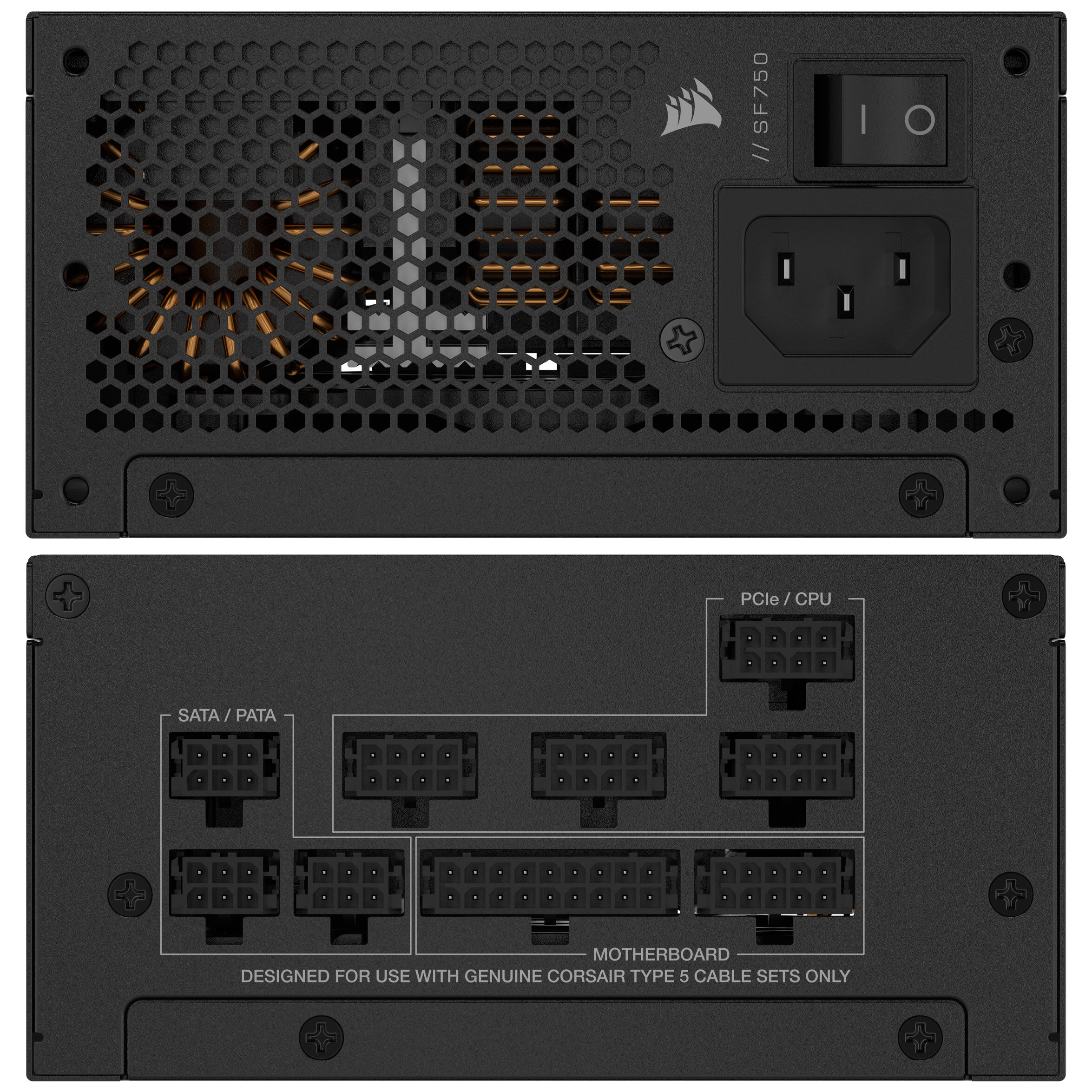 Corsair SF Series SF750 SFX power supply, 80 PLUS Platinum, ATX 3.1 / PCIe 5.1 - 750 Watt, black : image 3