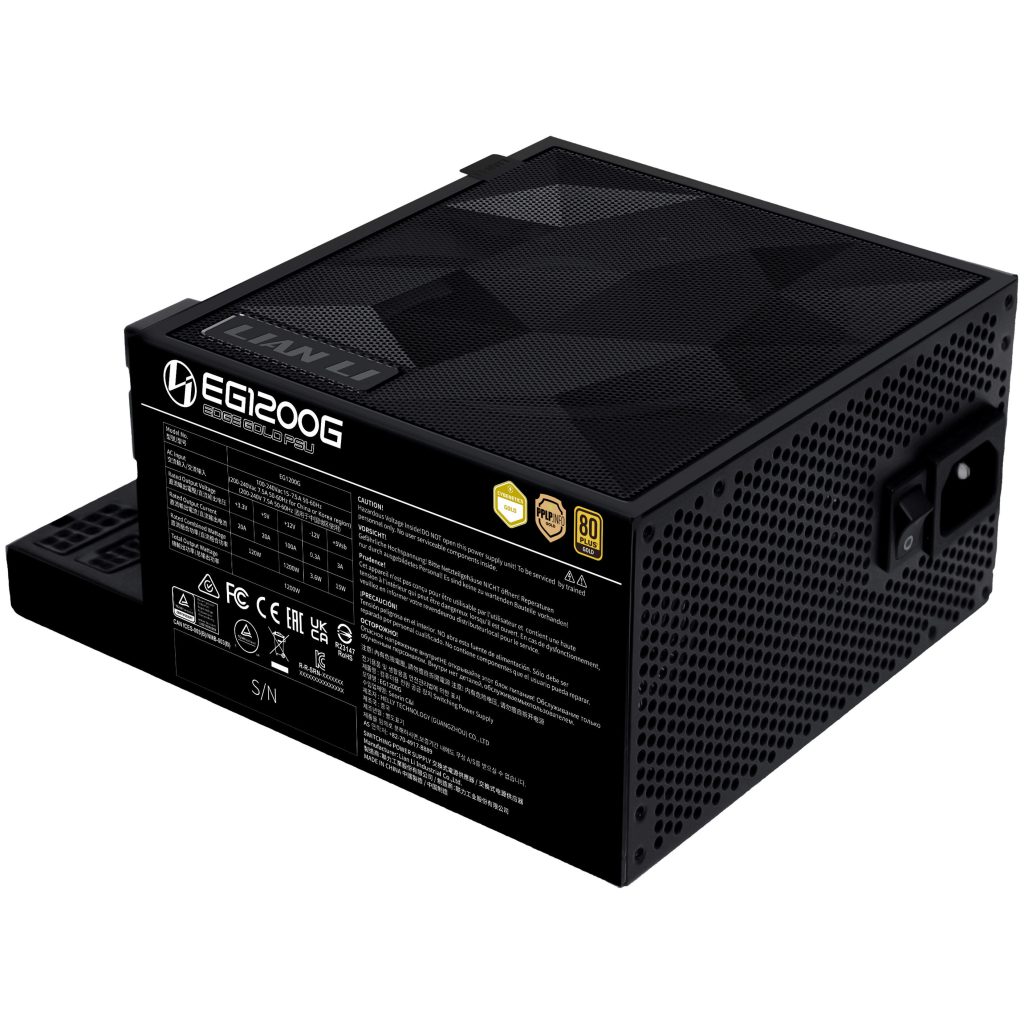 Lian Li EDGE GOLD 1200 80 PLUS Gold power supply, PCIe 5.1, ATX 3.1 - 1,200 Watt, black, incl. USB hub : image 3