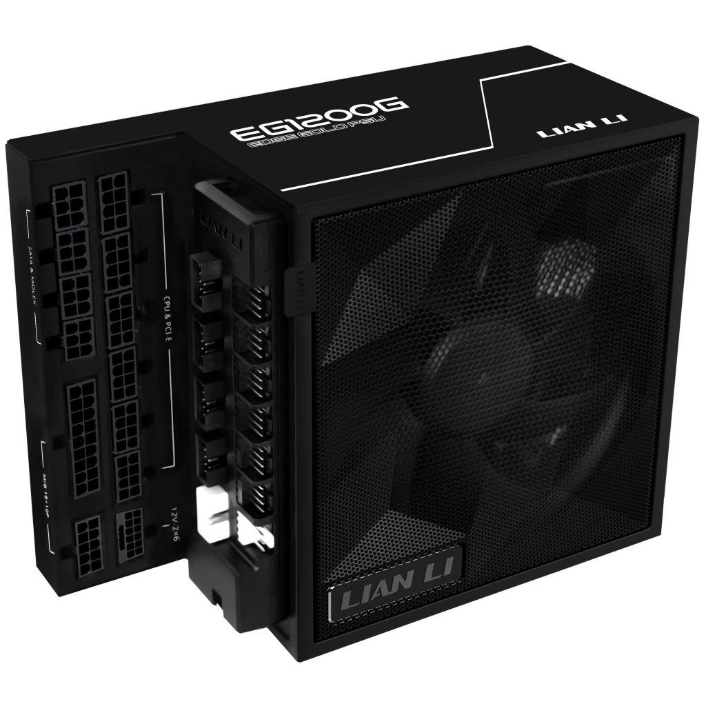 Lian Li EDGE GOLD 1200 80 PLUS Gold power supply, PCIe 5.1, ATX 3.1 - 1,200 Watt, black, incl. USB hub : image 1