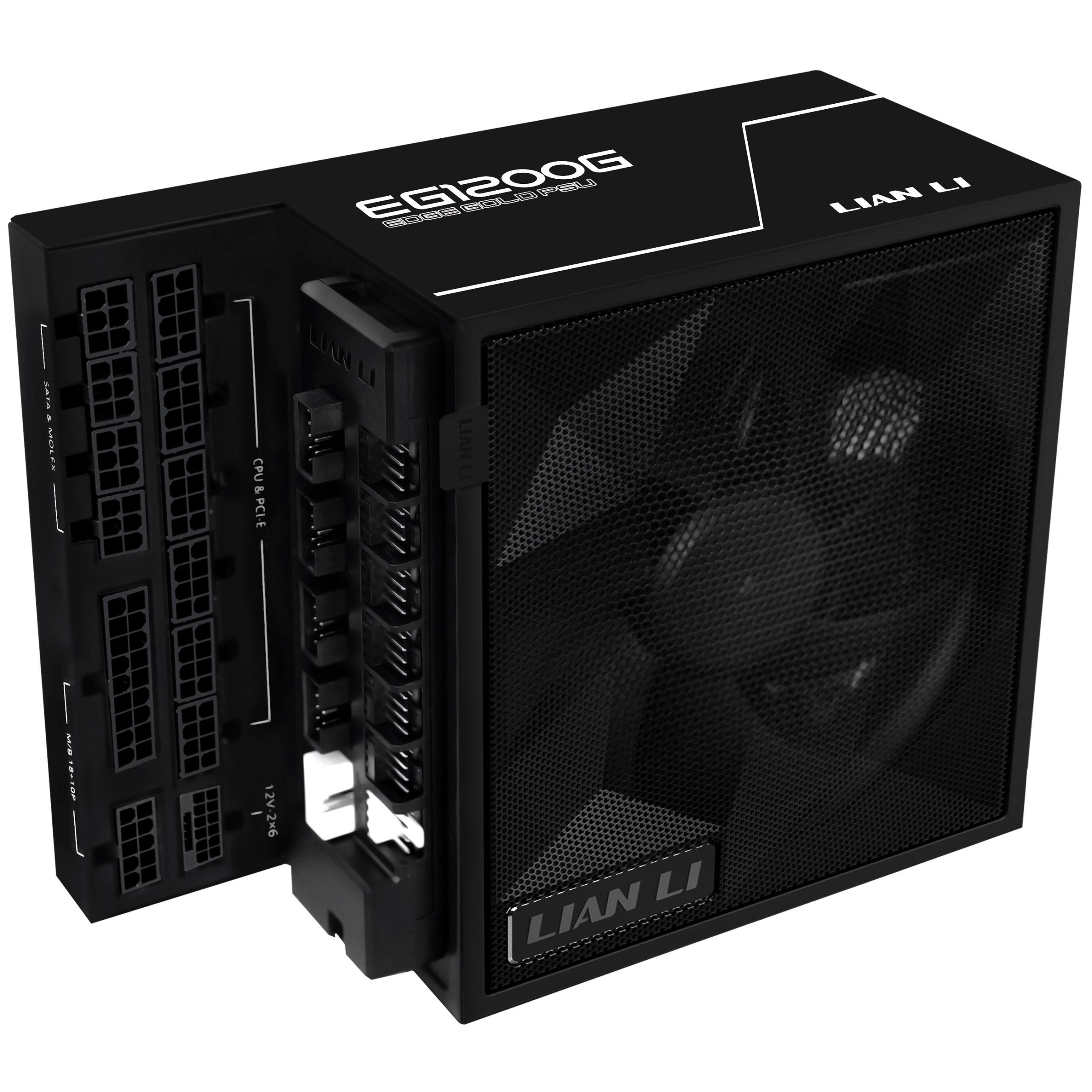 Lian Li EDGE GOLD 1200 80 PLUS Gold power supply, PCIe 5.1, ATX 3.1 - 1,200 Watt, black, incl. USB hub : image 1