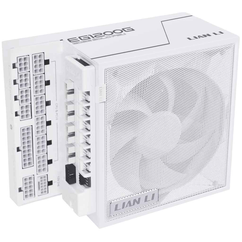 Lian Li EDGE GOLD 1200 80 PLUS Gold power supply, PCIe 5.1, ATX 3.1 - 1,200 Watt, white, incl. USB hub