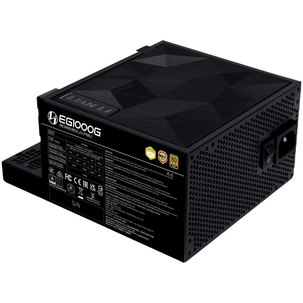 Lian Li EDGE GOLD 1000 80 PLUS Gold power supply, PCIe 5.1, ATX 3.1 - 1,000 Watt, black, incl. USB hub