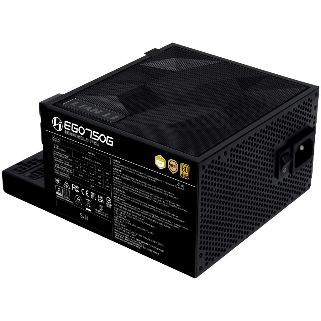 Lian Li EDGE GOLD 750 80 PLUS Gold power supply, PCIe 5.1, ATX 3.1 - 750 Watt, black