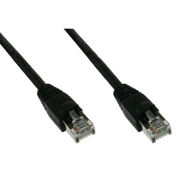 Patch Cord, S-FTP, Cat. 5e, Black, 10m