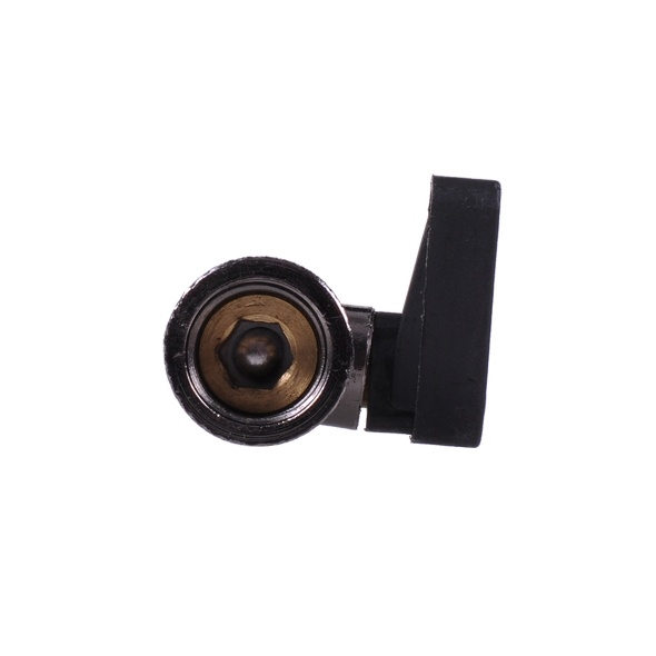 Phobya 2 Way Ball Valve G1/4 - Knurled - Black Nickel