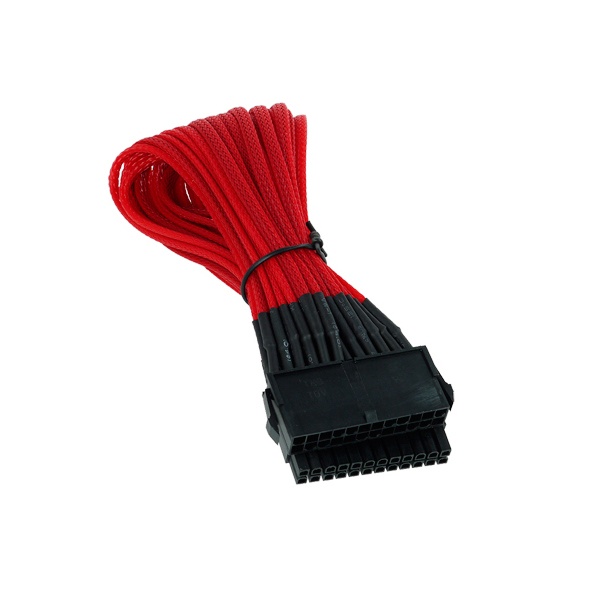 Phobya 24Pin PSU Extension Individually Sleeved 30cm - UV Red