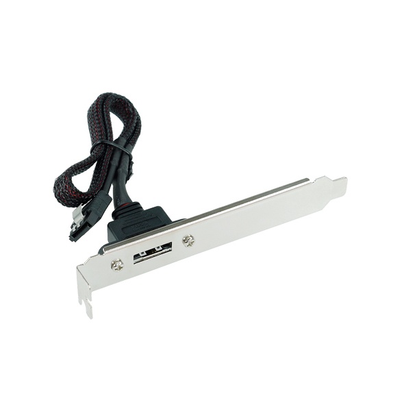 Phobya 7Pin Sata to eSata Individually Sleeved 35cm - Black