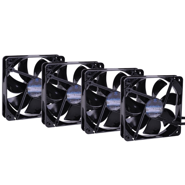 Phobya G-Silent 12 1200rpm Black Silent Edition (4xFan Pack)