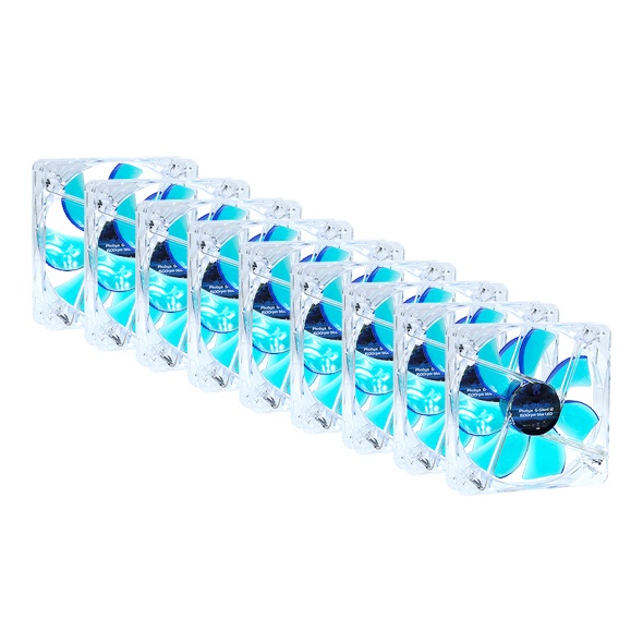 Phobya G-Silent 12 1500rpm Blue LED (9-Pack)