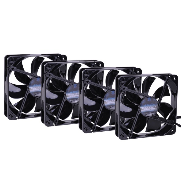 Phobya G-Silent 12 1600rpm Black Silent Edition (4xFan Pack)