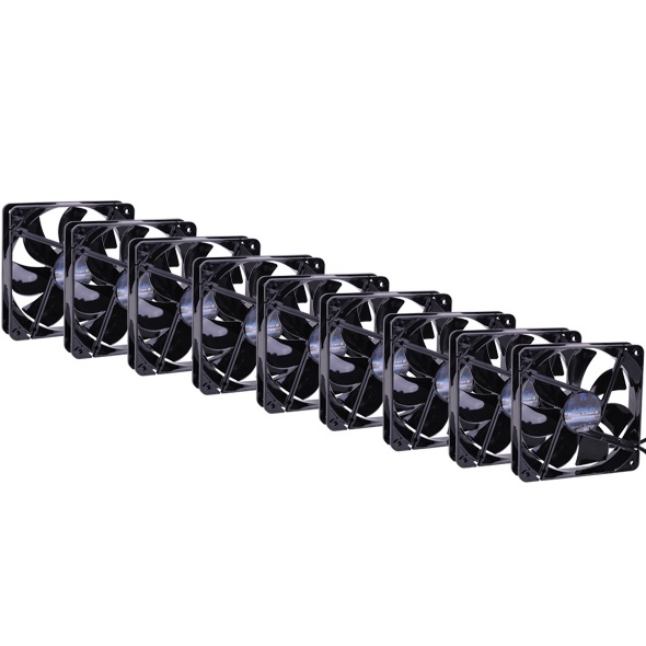Phobya G-Silent 12 1600rpm Black Silent Edition (9xFan Pack)
