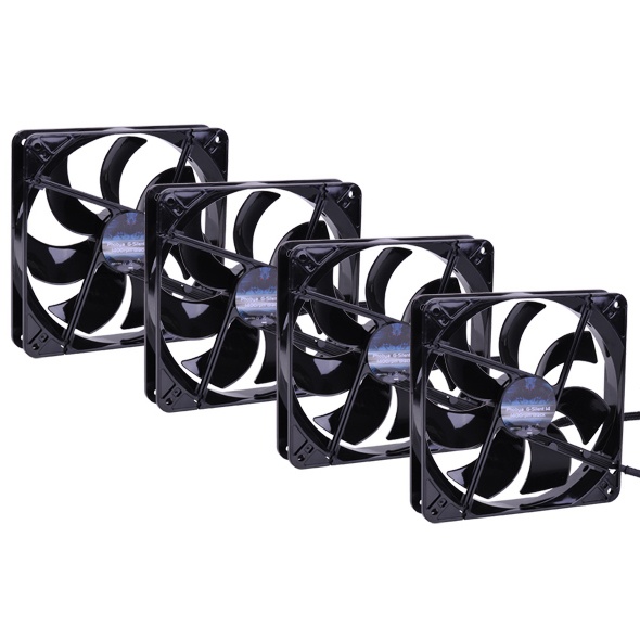 Phobya G-Silent 14 1400rpm Black Silent Edition (4xFan Pack)
