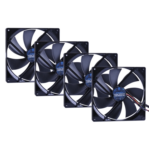 Phobya G-Silent 18 PWM 900rpm Slim black (4x Fan Pack)