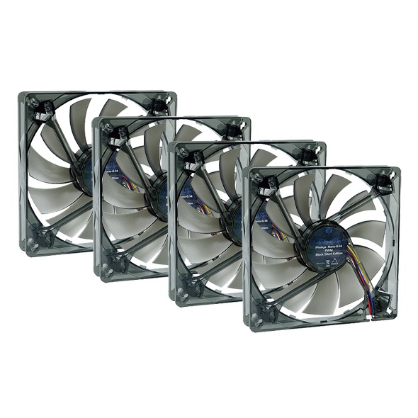 Phobya Nano-G 14 PWM Black Silent Edition (4-Pack)