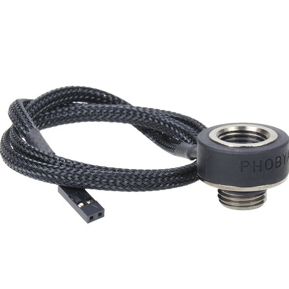 Phobya Temperature Sensor in / outer thread G1 / 4 - black nickel