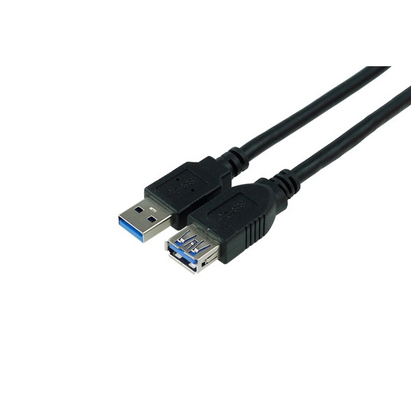 Phobya USB 3.0 A to F extension 2m - Black