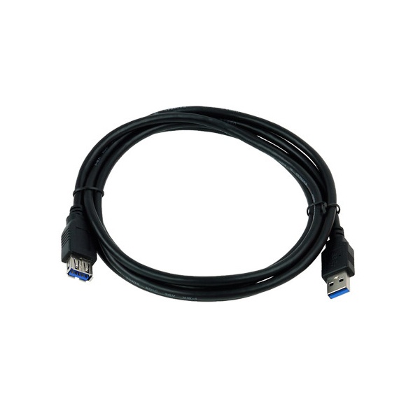 Phobya USB 3.0 A to F extension 2m - Black