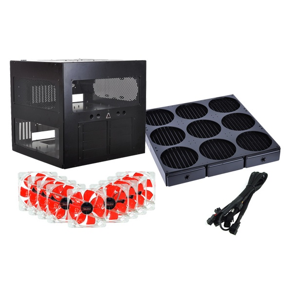 Phobya WaCoolT 1 Medium Water Cube Case - Black Bundle