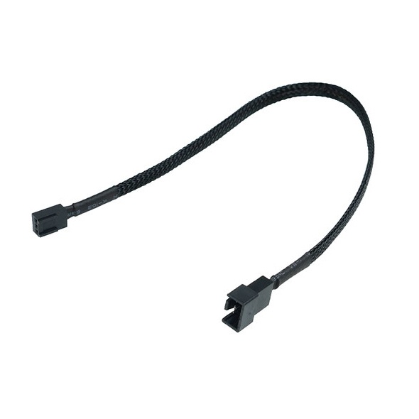 Phobya adaptor 4Pin PWM plug to 3Pin (socket) 30cm - black ...
