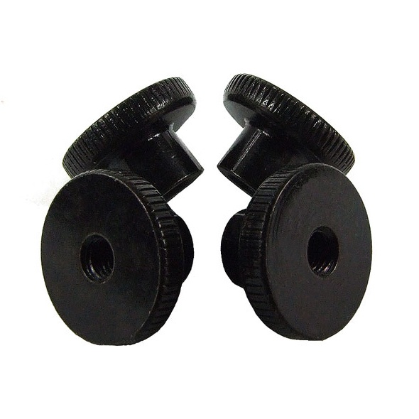 Rndelmutter DIN 466 M4 high dimensional  black  nickel  (4 pieces)
