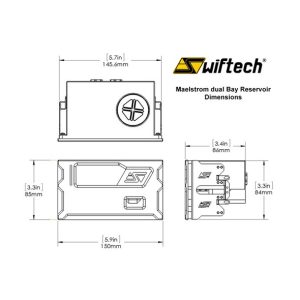 Swiftech Maelstrom 5.25 Dual Bay Reservoir - Black