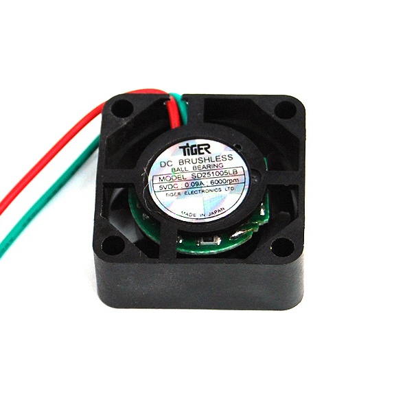 Tiger Axial-Mini-Fan ball bearing 12V DC(25x25x10mm) 8.500rpm