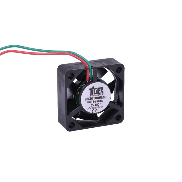 Tiger Axial-Mini-Fan ball bearing 5V DC(30x30x10mm) 4.400rpm