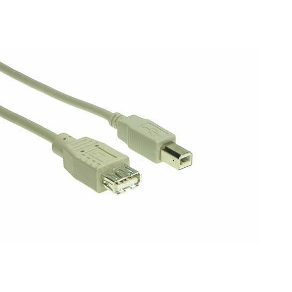 USB 2.0 Cable, Beige, AM/BM, 2m