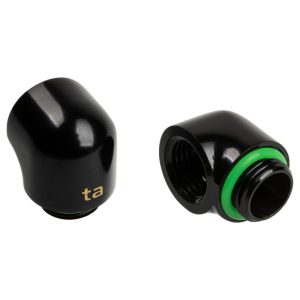 Bitspower Touchaqua adapter 90 degrees G1/4 inch AG to G1/4 inch IG - pack of 2, black